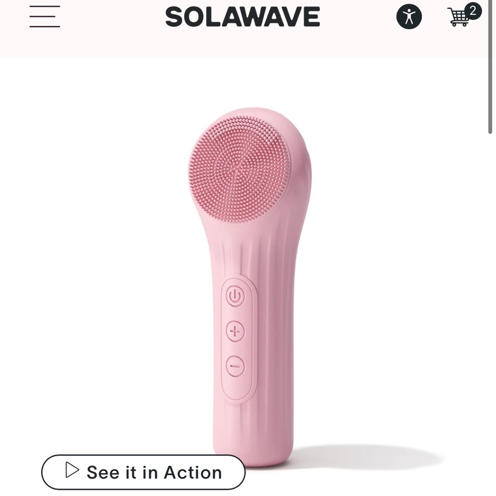 Solawave brilliant facial sonic cleansing brush